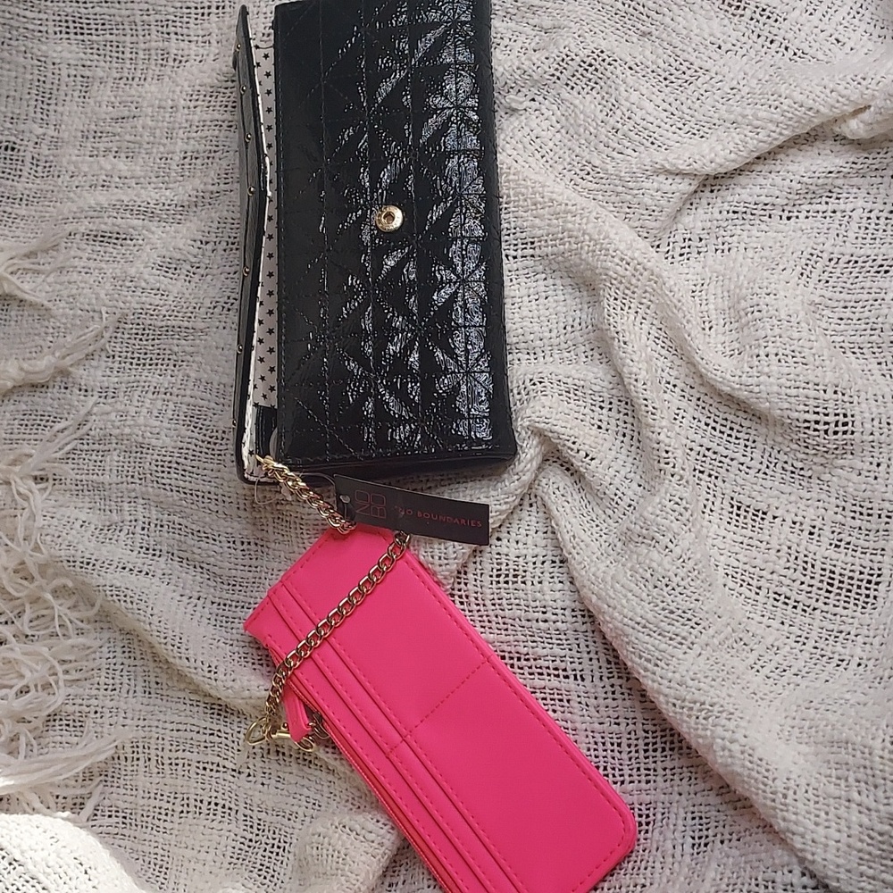 Patent Leather Gold Studded Wallet Clutch w/Removable Card Insert by NOBO - Picture 5 of 8